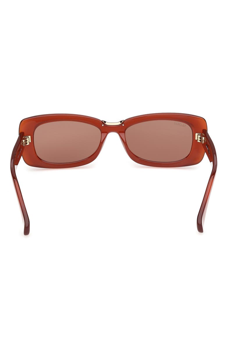 Max Mara 53mm Rectangular Sunglasses, Alternate, color, 