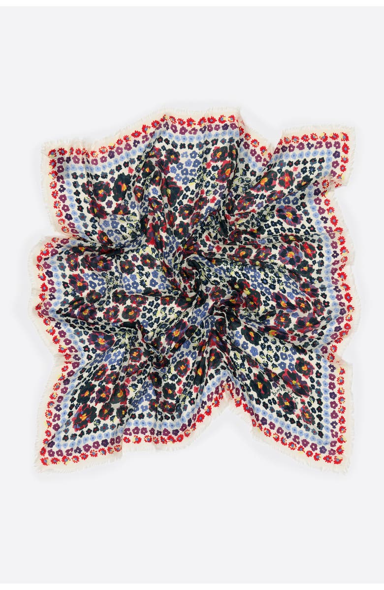 Bimba y Lola Floral Shawl SS26, Alternate, color, Off White