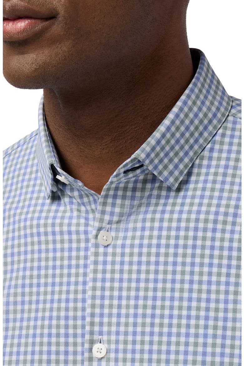 Leeward Trim Fit Olive Miles Plaid No Tuck Button-Up Shirt, Alternate, color, OLIVE MILES PLAID