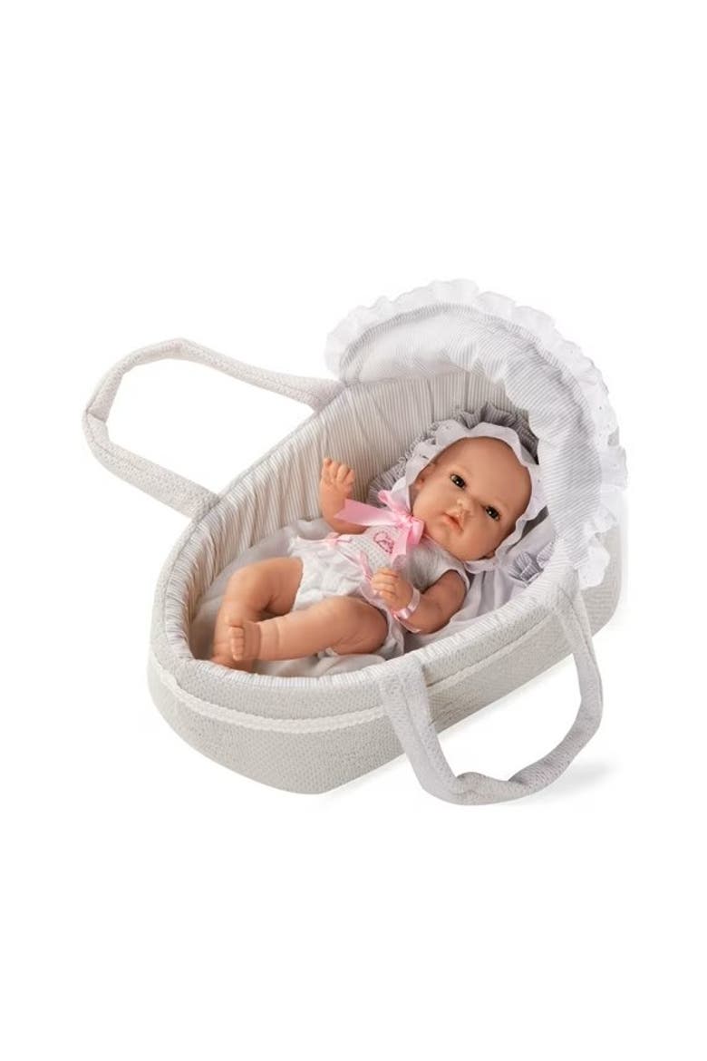Swarovski Elements Elegance Doll Natal With Carrycot, Grey, Main, color, Multicolored