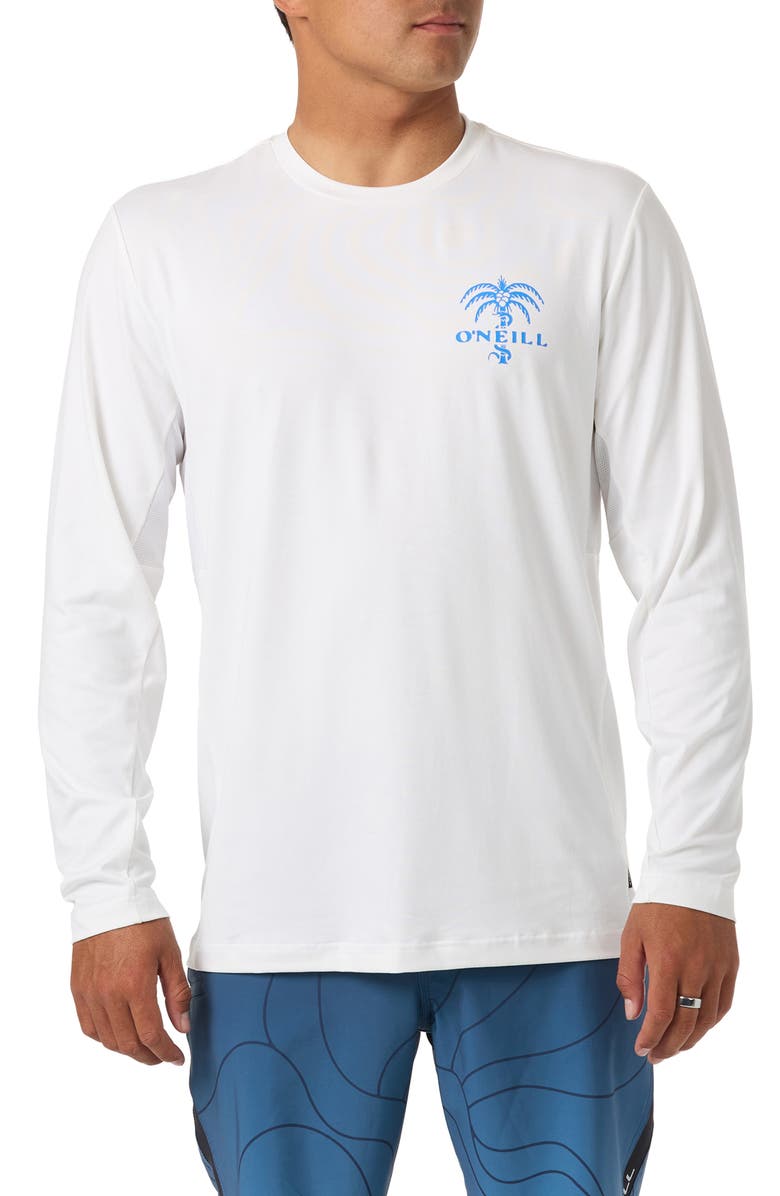 O'Neill Surf Supply Long Sleeve Rashguard, Main, color, White