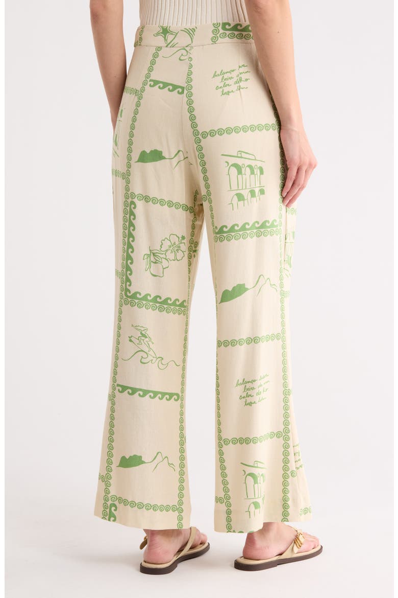 Border Print Pants, Alternate, color, OFF WHITE RIO