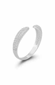 GLAZE JEWELRY Cubic Zirconia Sterling Silver Claw Ring