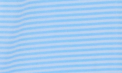 Brooks Brothers Performance Feeder Stripe Polo Shirt In Light Blue/blue
