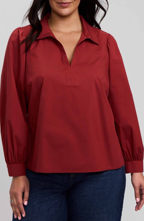 Alix Long Sleeve Popover Top