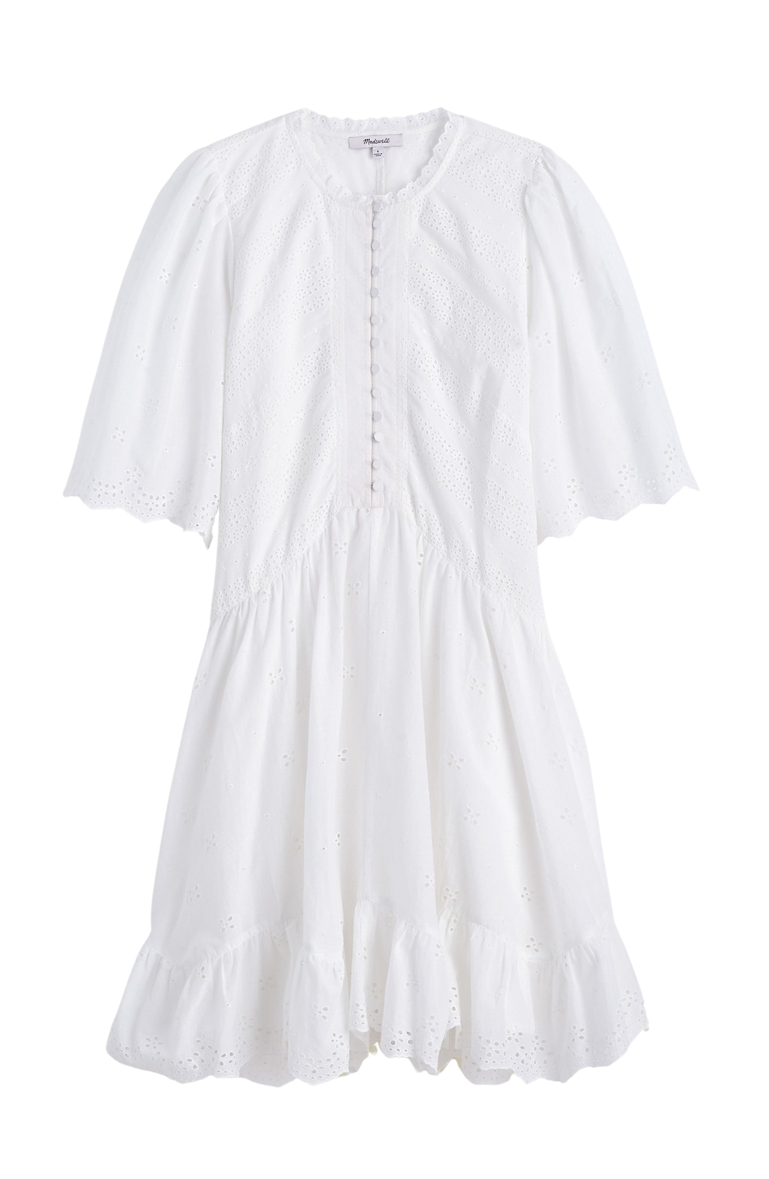 h&m ladies flutter-sleeve eyelet dress product info and reviews H&M Flutter-Sleeve Dress with Eyelet Embroidery