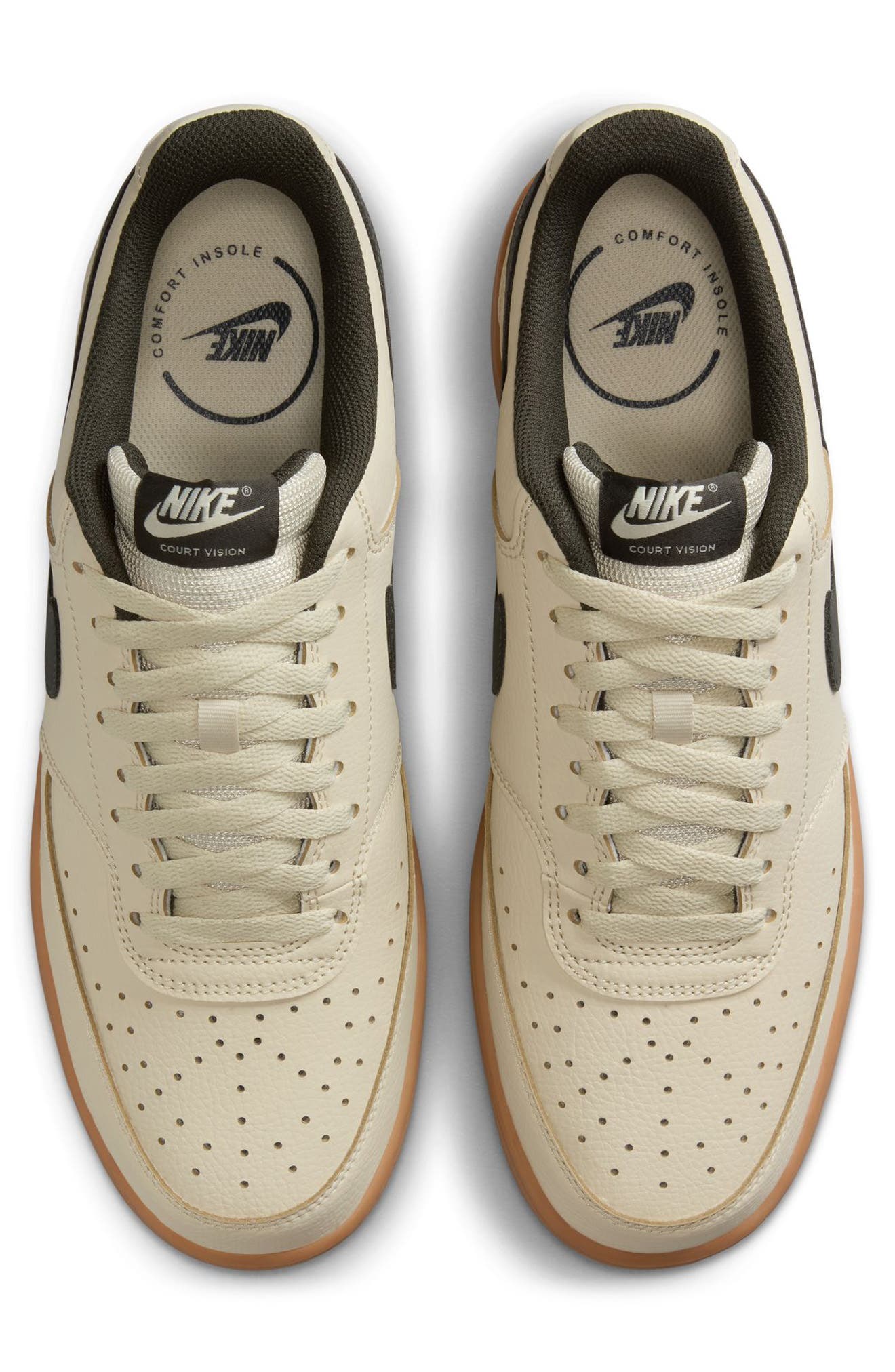 Court Vision Low Sneaker, Alternate, color, KHAKI/ SEQUOIA
