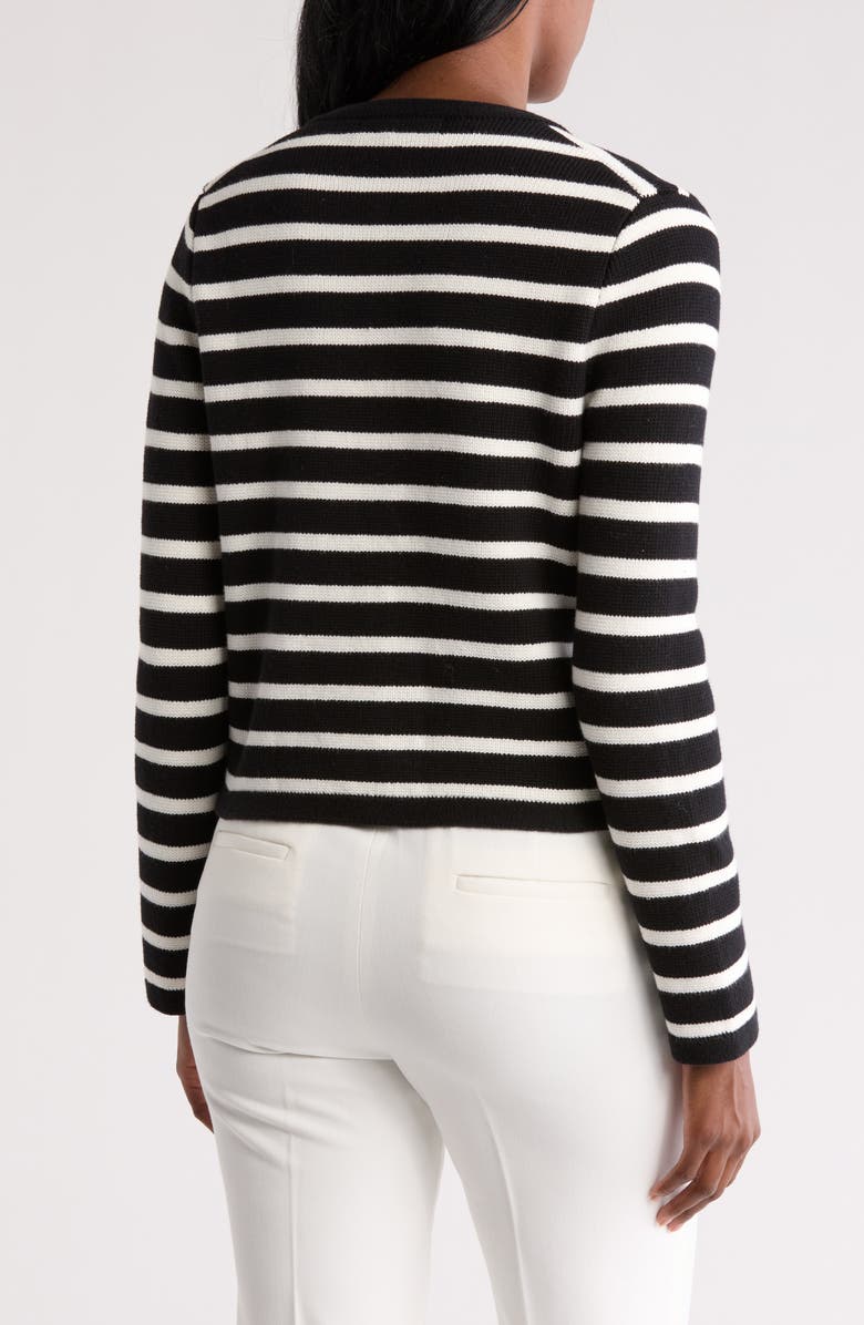 Amanda & Chelsea Stripe Crop Jacket, Alternate, color, 