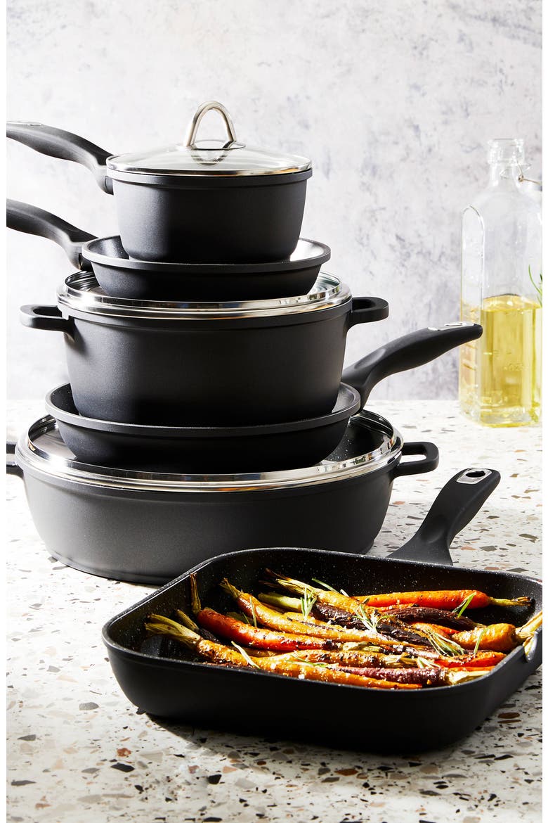 GRANITE Cookware Set 9pc, Alternate, color, BLACK