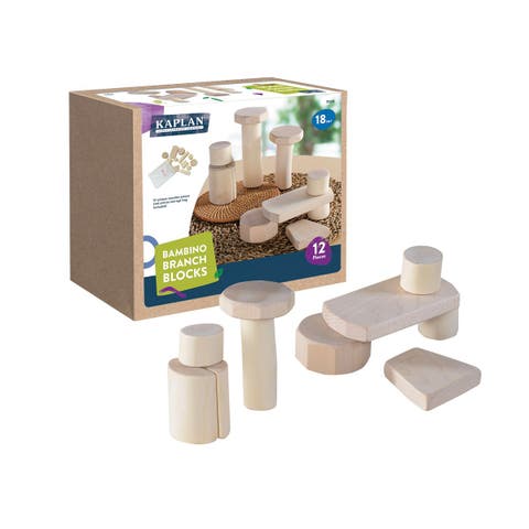Bambino Wooden Shape Branch Blocks  - 12 Pieces