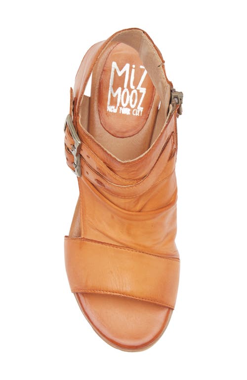 Miz Mooz Cassius Ruched Sandal In Rust