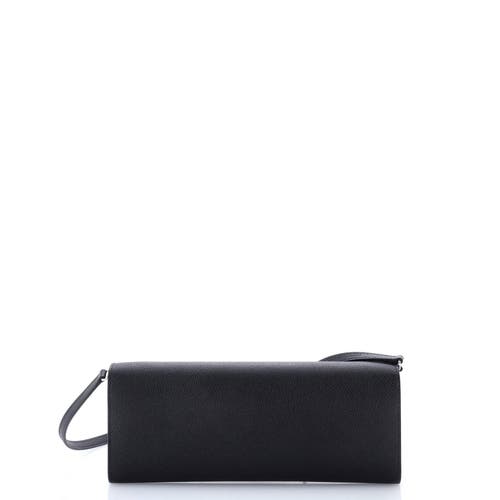 Pre-owned Hermes Hermes Chaine D'ancre To Go Wallet Epsom In Black
