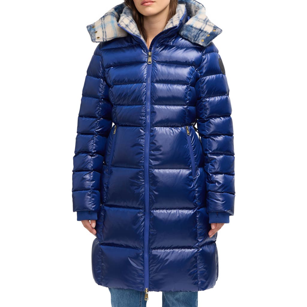 Scotch & Soda Willemina Quilted Duck Coat In Blue