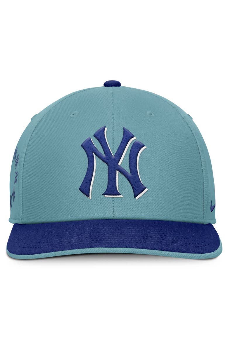 Nike Men's Nike Turquoise New York Yankees Father's Day Pro Performance Snapback Hat, Alternate, color,