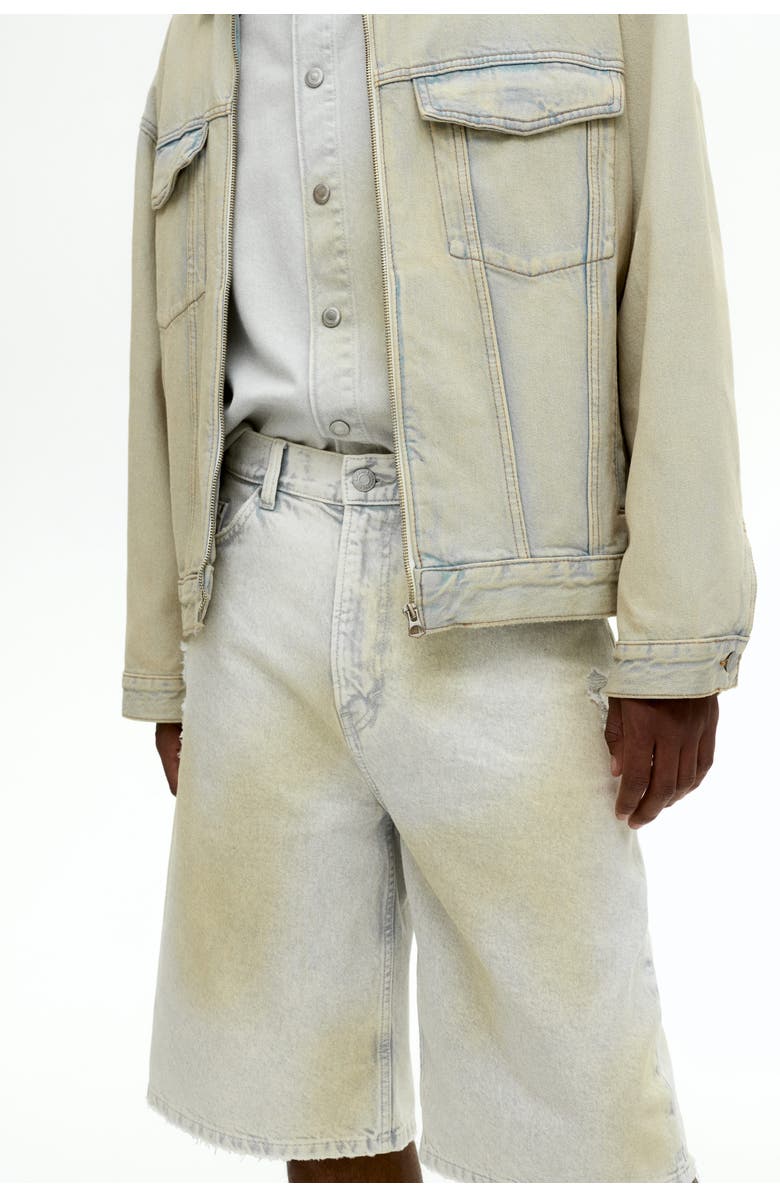 H&M Baggy Denim Shorts, Alternate, color, Pale Denim Blue