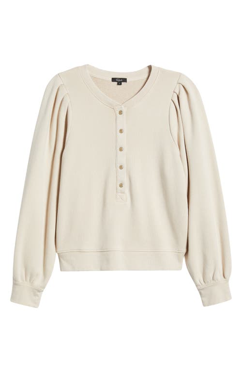 Rails Mariana Cotton French Terry Henley Sweatshirt In Sand