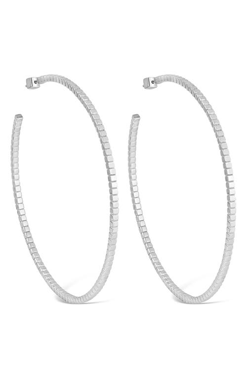 Ivi Los Angeles Large Signore Hoop Earrings In Silver