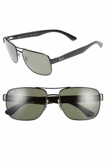 Ray-Ban 58mm Steel Aviator Polarized Sunglasses