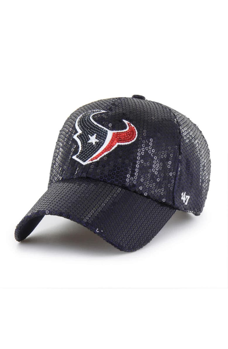 '47 Women's '47  Navy Houston Texans Dazzle Clean Up Adjustable Hat, Main, color, 
