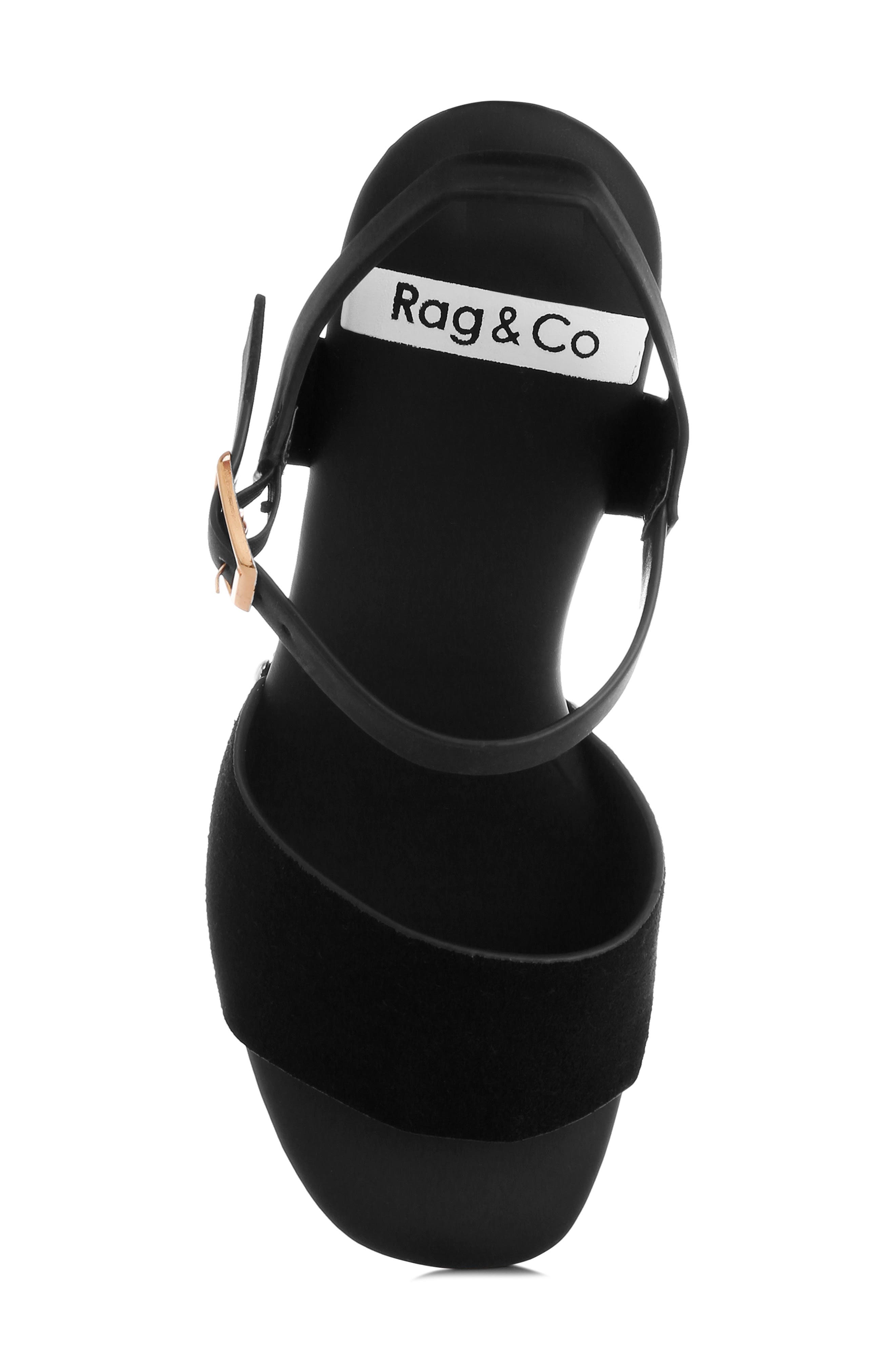 Rag & Co Daniela Platform Sandal, Alternate, color, Black