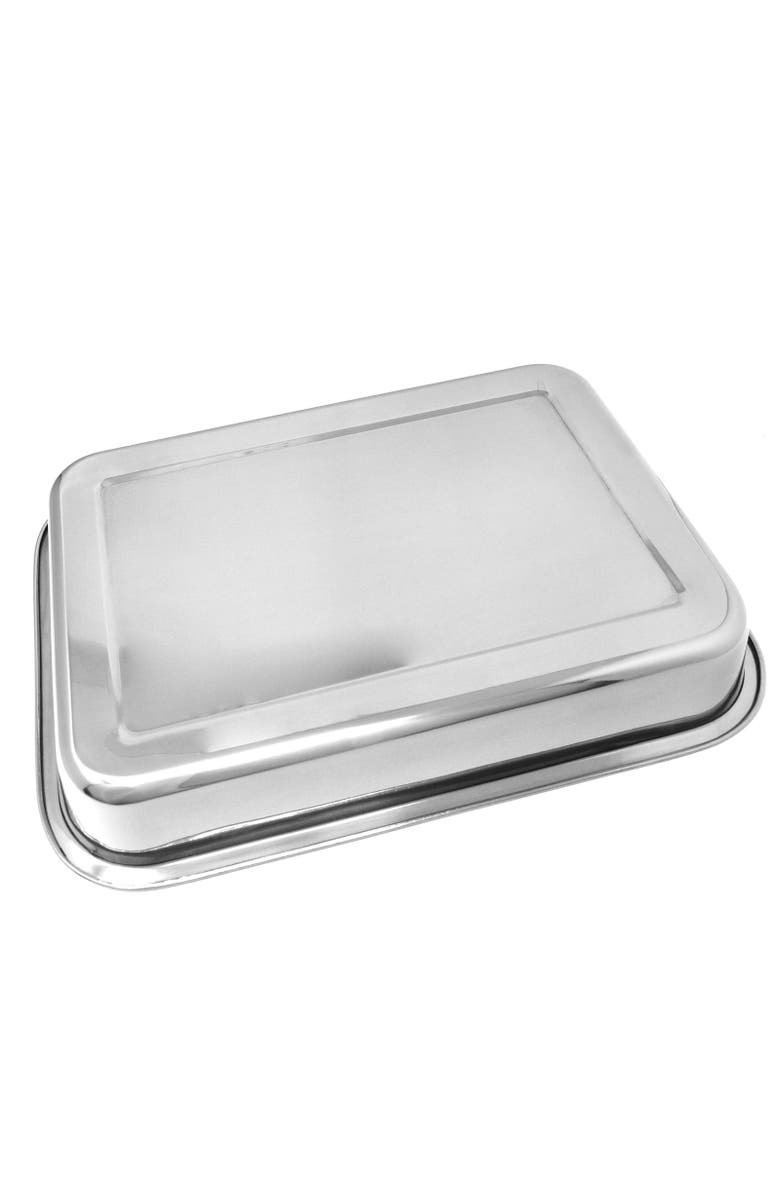 Norpro Stainless Steel 16 Inch Roast & Lasagna Pan, Heavy Duty, 2" Depth, Alternate, color, Silver