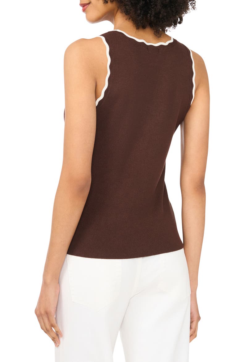 Scallop Tip Sweater Tank, Alternate, color, CHICORY COFFEE