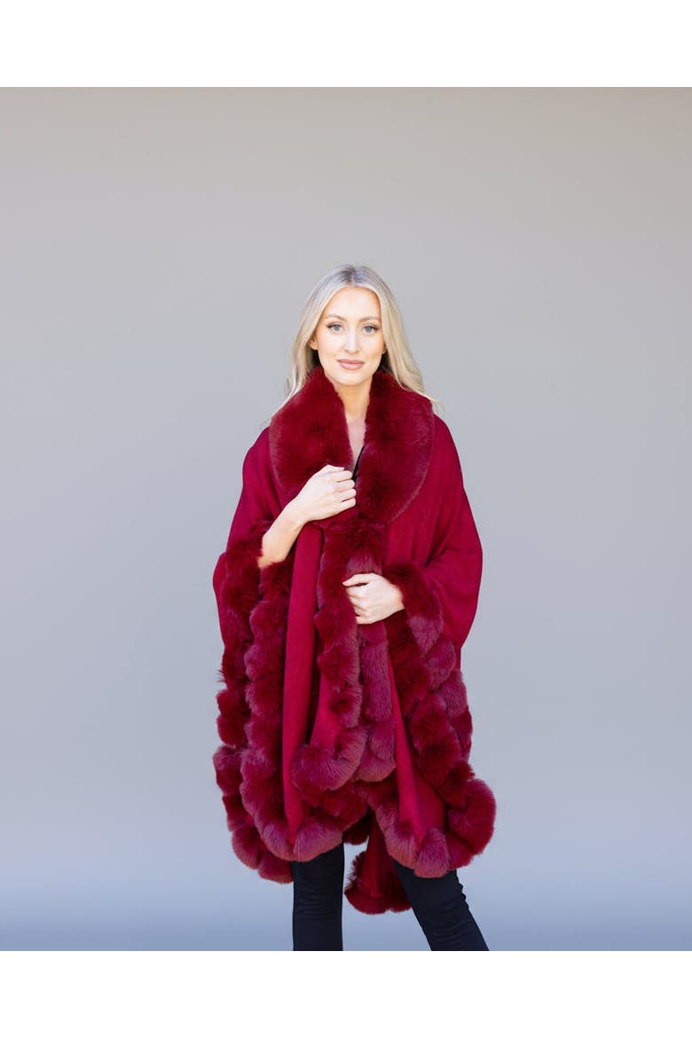 Julia Poncho Cape, Main, color, Burgundy