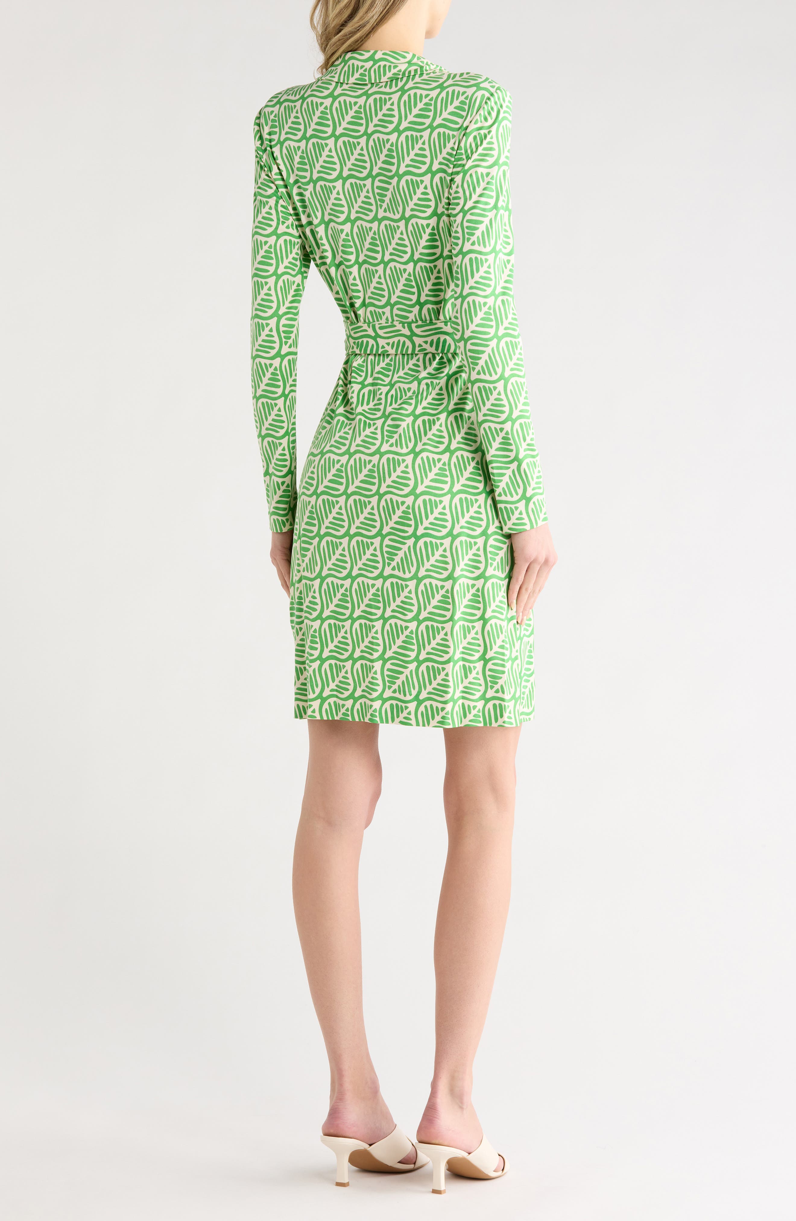 DVF Jeanne Long Sleeve Wrap Dress