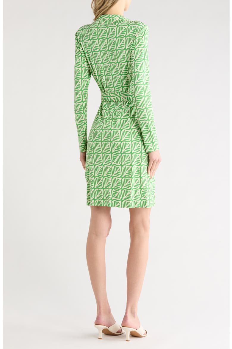 Jeanne Long Sleeve Wrap Dress, Alternate, color, DESERT PALM MINI INDIAN GREEN