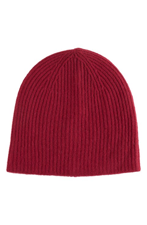 Cashmere Double Layer Rib Knit Beanie