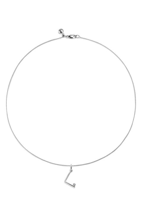Lab Grown Diamond Initial Pendant