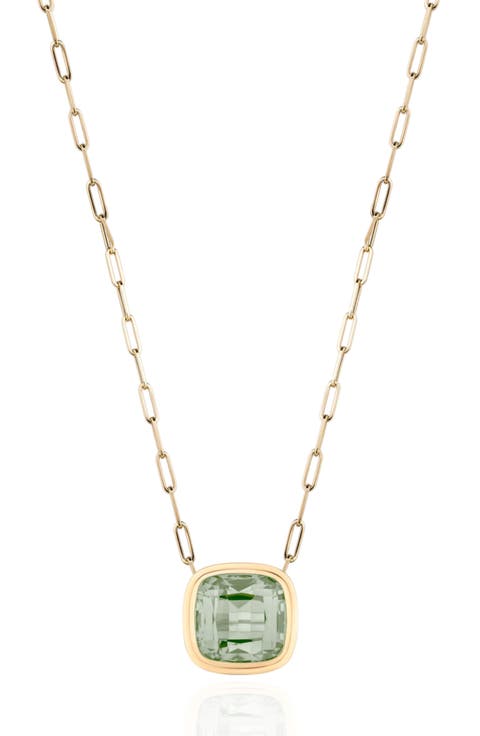 Manhattan Cushion Pendant Necklace