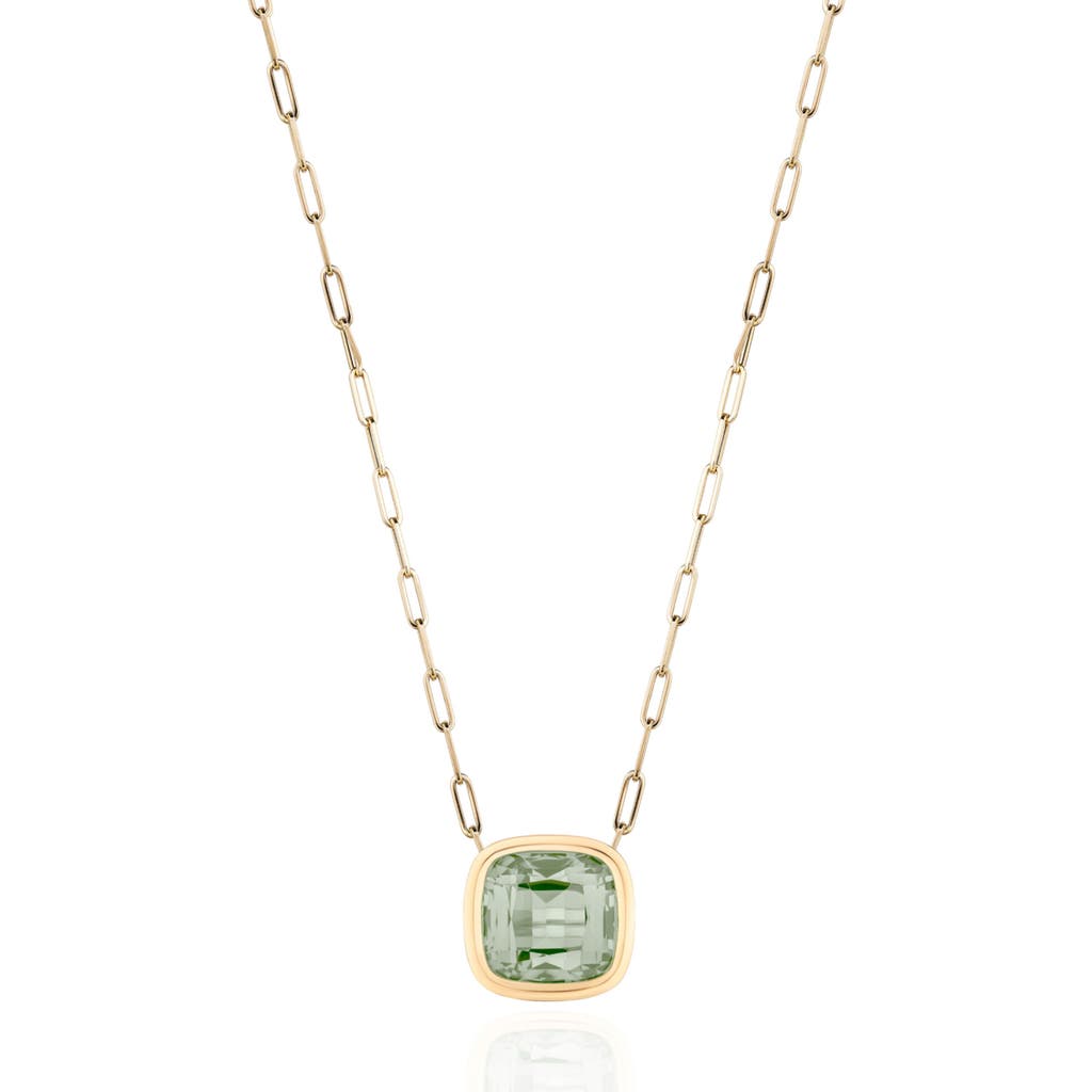 Goshwara Manhattan Cushion Pendant Necklace In Green