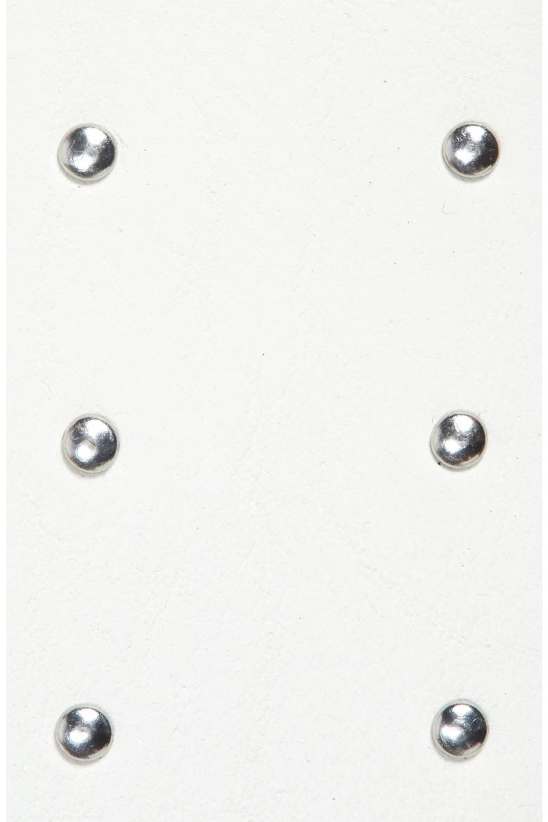 Boyfriend Studded Leather Belt, Alternate, color, WHTSTD