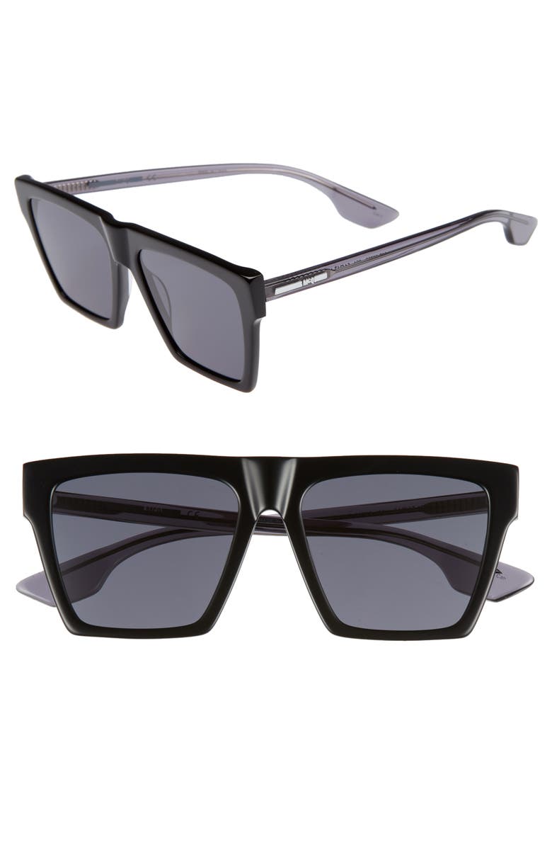 MCQ Alexander McQueen 54mm Flat Top Sunglasses, Main, color, 