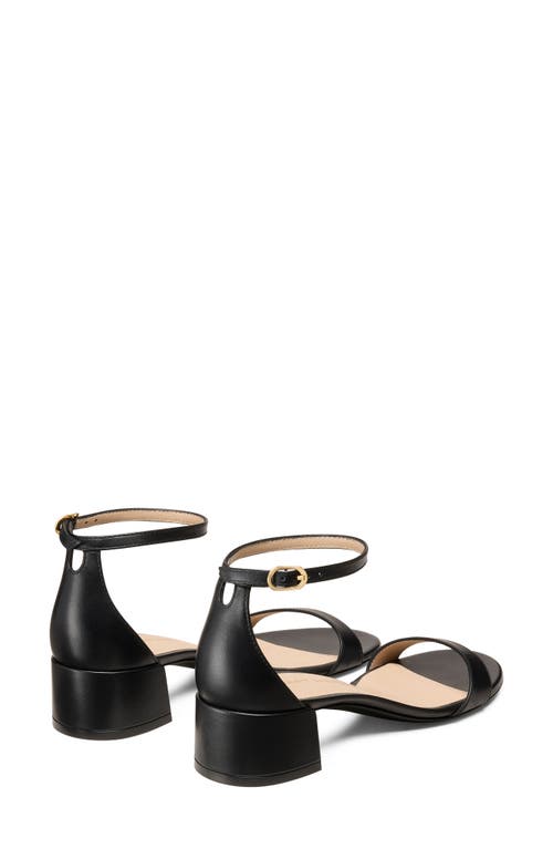 Stuart Weitzman Nudistjune Suede Sandals In Black