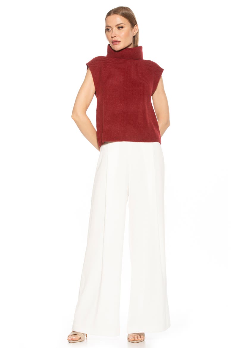 Jaylani Sleeveless Turtleneck Sweater, Alternate, color, BURGUNDY