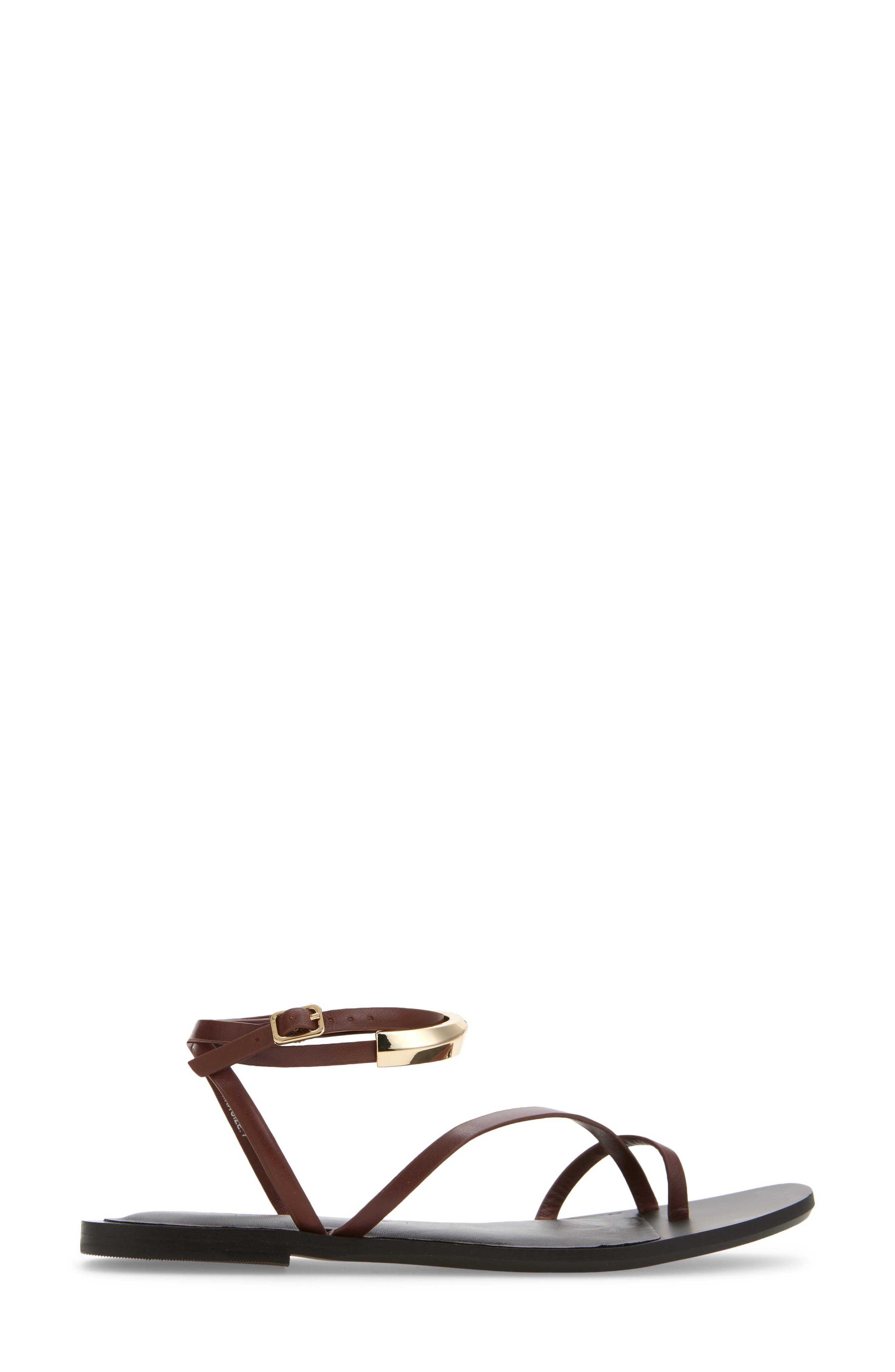 Madewell Lisbon Ankle Wrap Sandal, Alternate, color, Cherry Wood