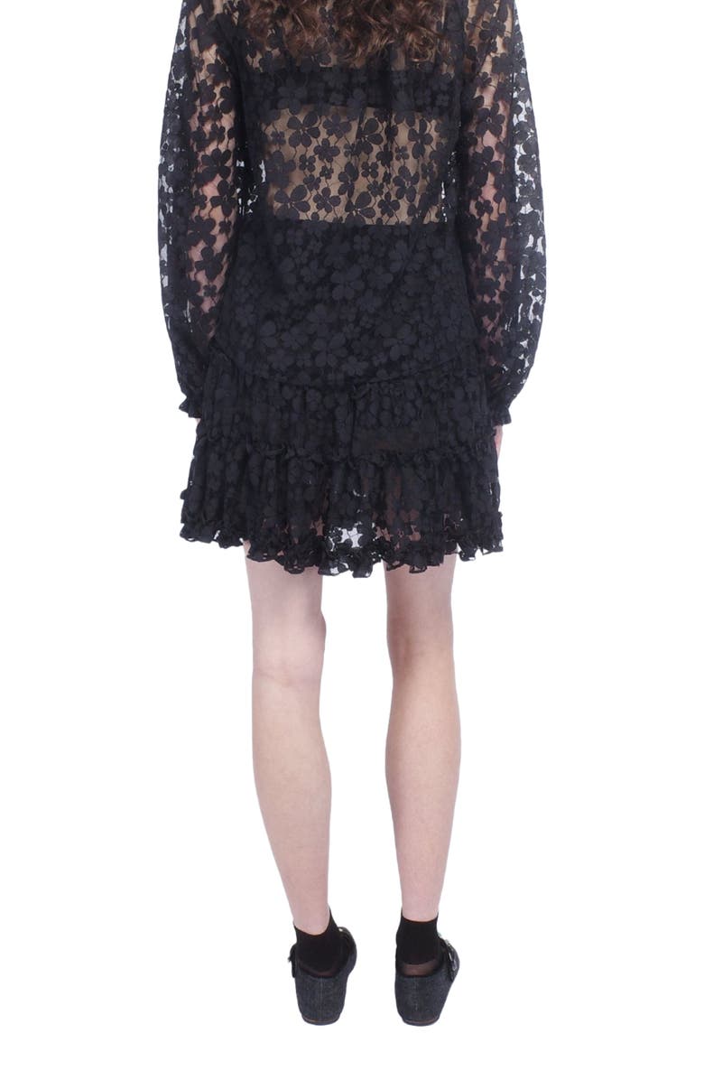 Anna Sui Shadow Blossom Tulle Tiered Petticoat Skirt, Alternate, color,