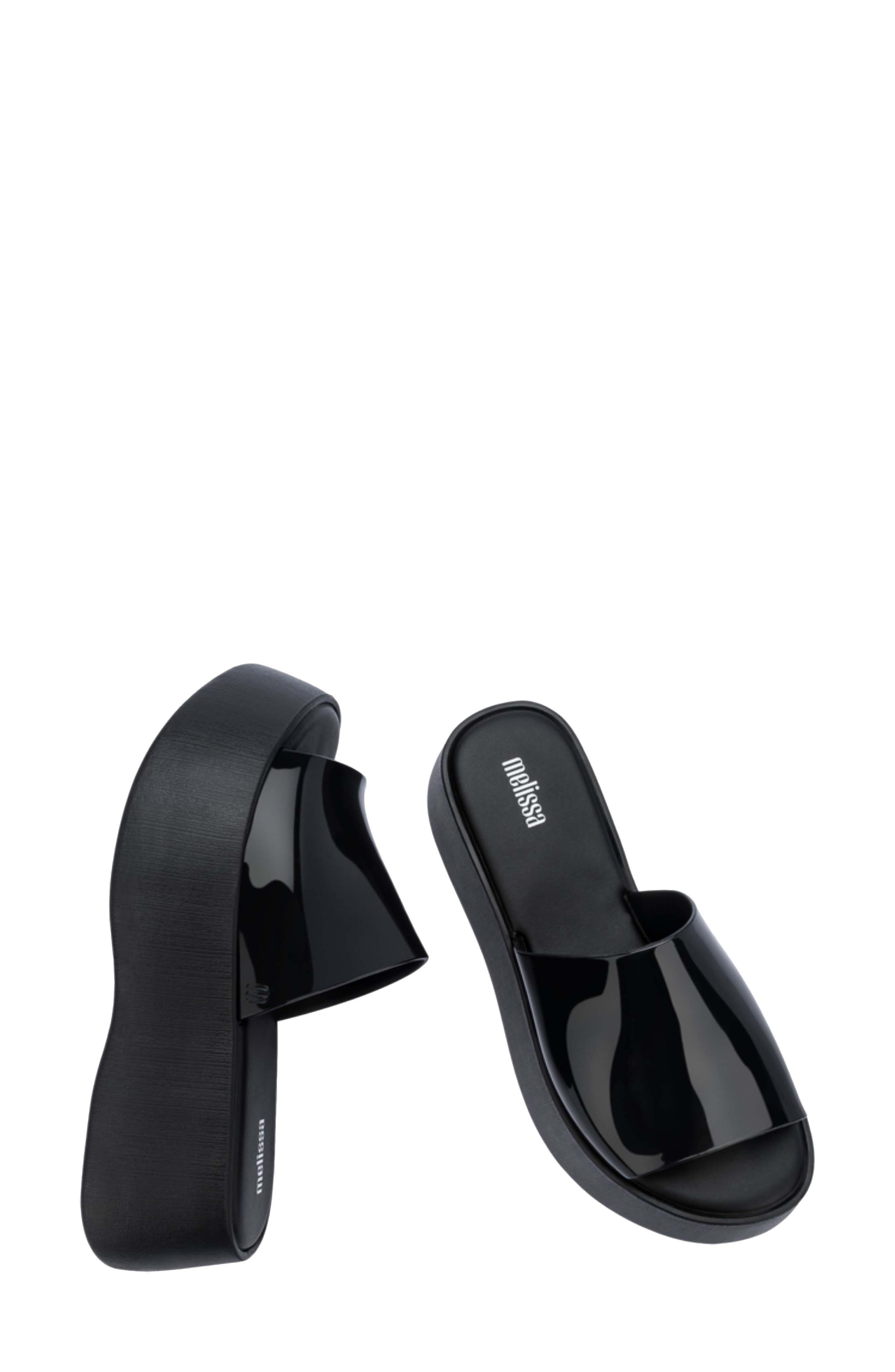 Melissa Becky Water Resistant Platform Sandal, Alternate, color, Black