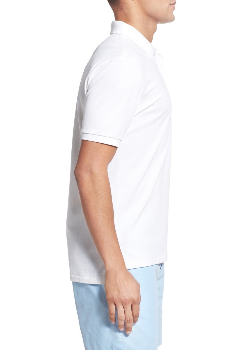 Skipjack Micro Piqué Stretch Cotton Polo, Alternate, color, WHITE