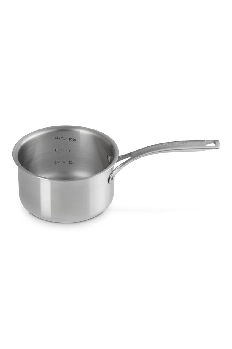 2-Quart Essential Stainless Steel Saucepan, Alternate, color, STAINLESS STEEL