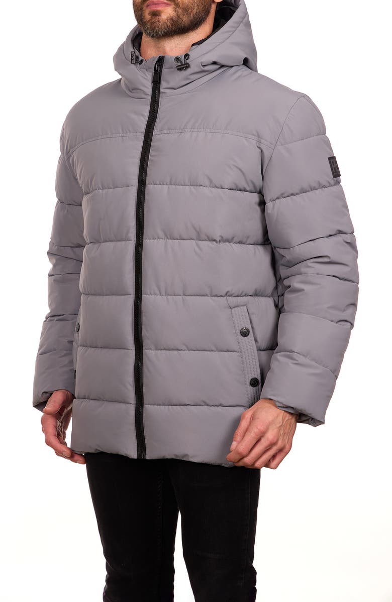 Perry Ellis Heavyweight Quilted Jacket, Alternate, color, Mid Grey