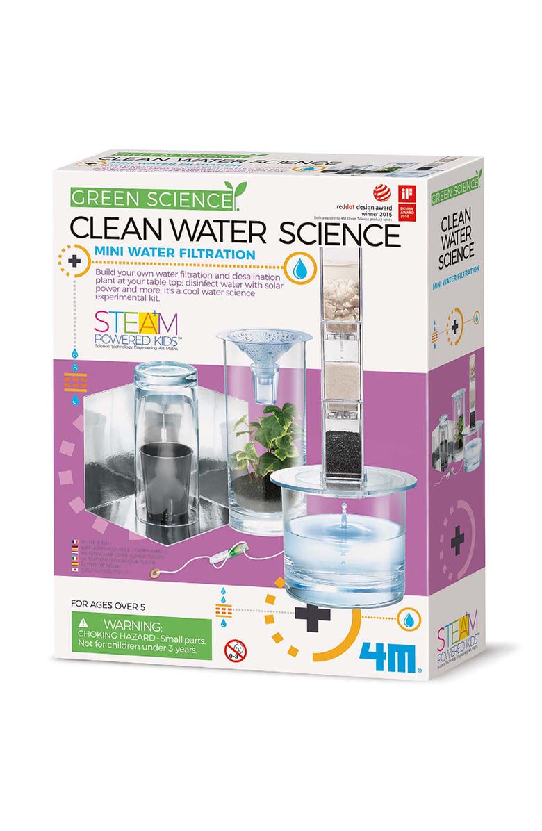 4M Green Science Clean Water Science Diy Water Filtration Kit, Main, color, Multicolored