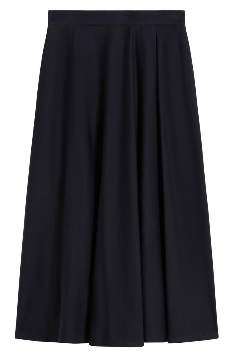 MM by Max Mara Aquila Pleated Jersey Midi Skirt, Alternate, color, Navy