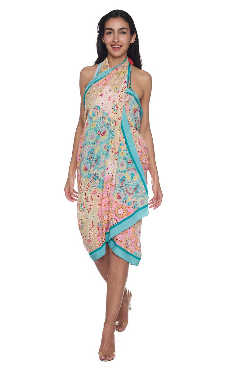 RANEES Pareo Convertible Midi Cover-Up Dress, Alternate, color, Pink