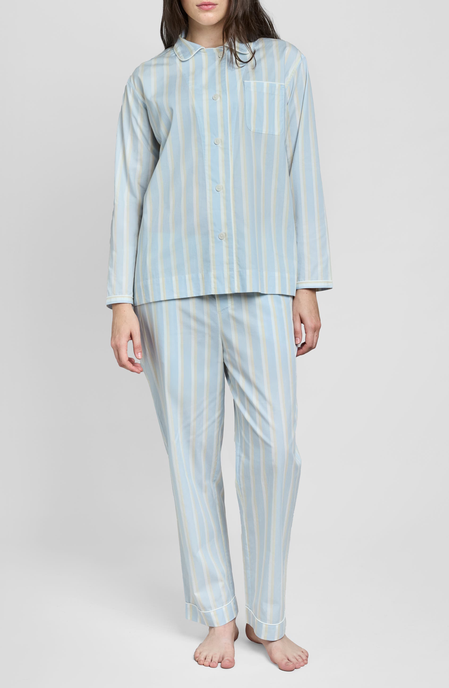 Blue & Cream Double Stripe