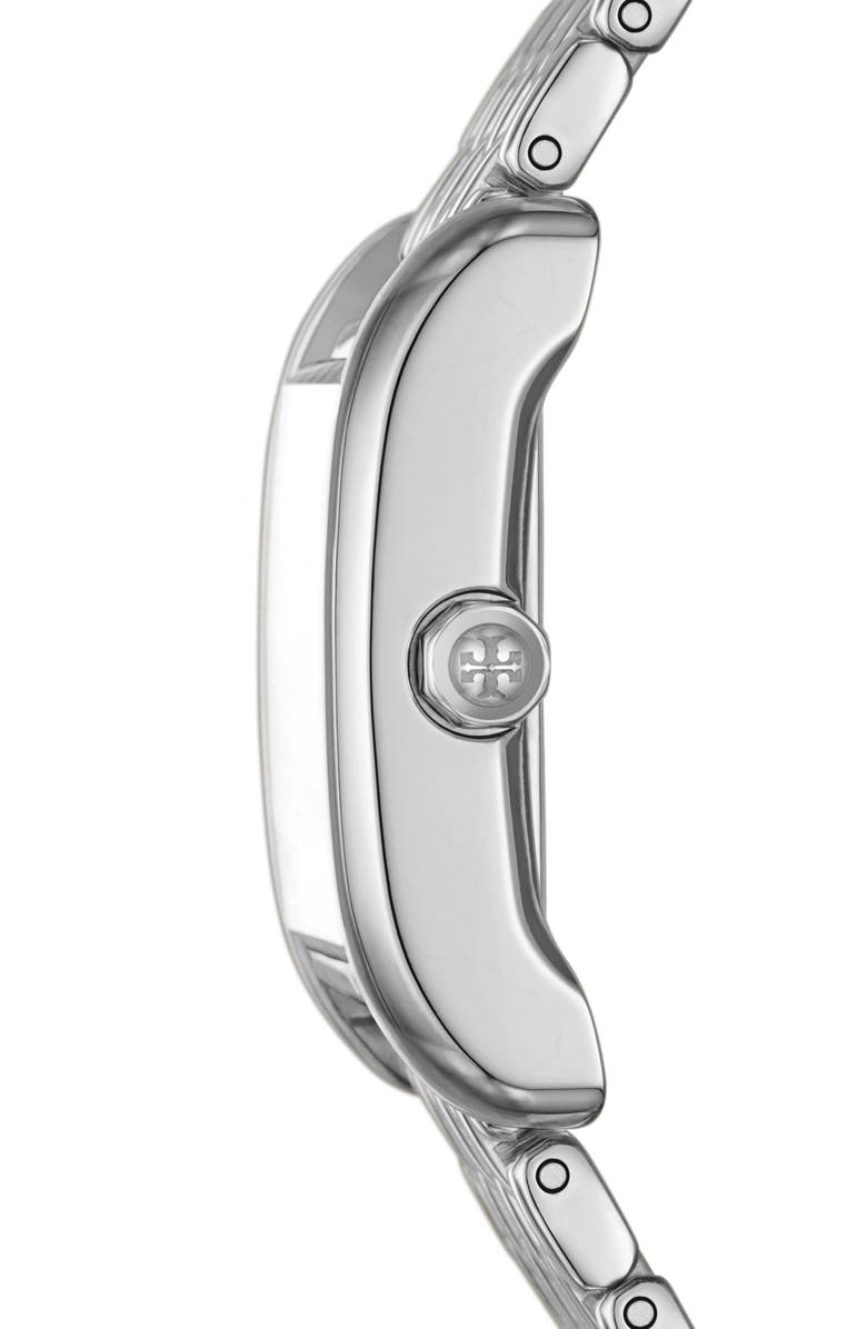 Tory Burch Eleanor Stainless Steel Bracelet Watch, 25mm x 34mm, Alternate, color, Silver