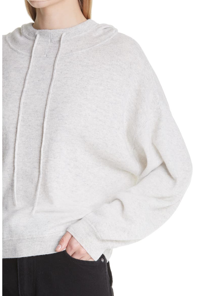 Linosa Cashmere Hoodie, Alternate, color, LIGHT GREY MELANGE