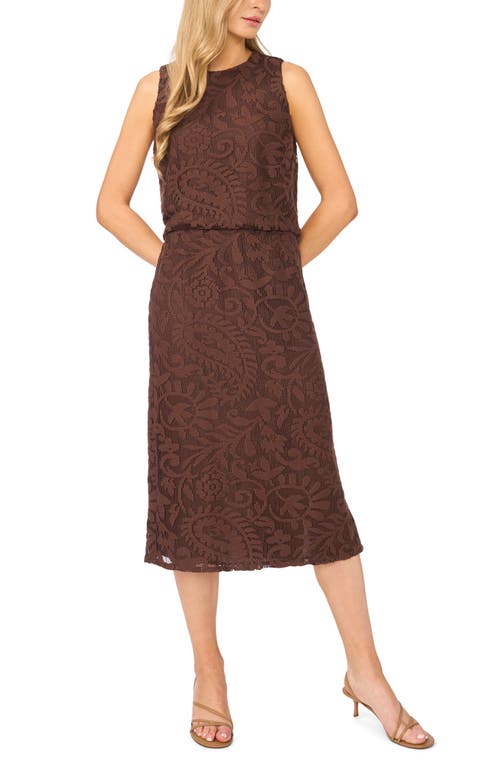 Halogenr Halogen(r) Lace Pull-on Midi Skirt In Brown